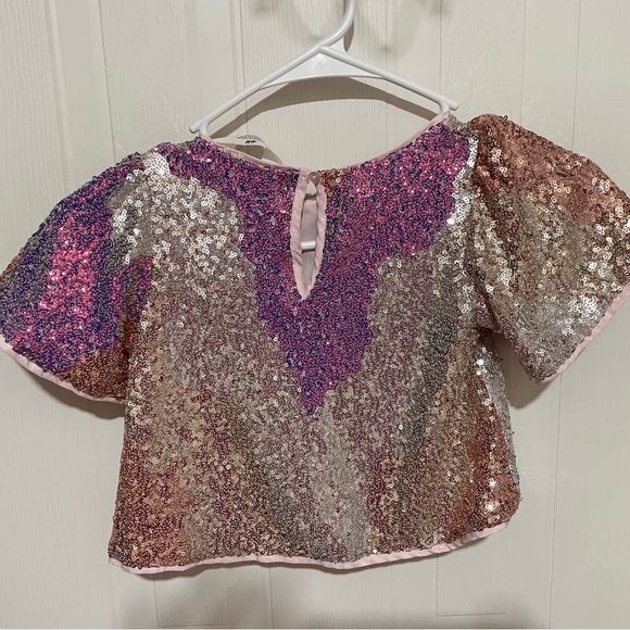 H&M toddler sequin top. NWOT. Size 4t. Matching skirt, 4t. - Picture 1 of 6